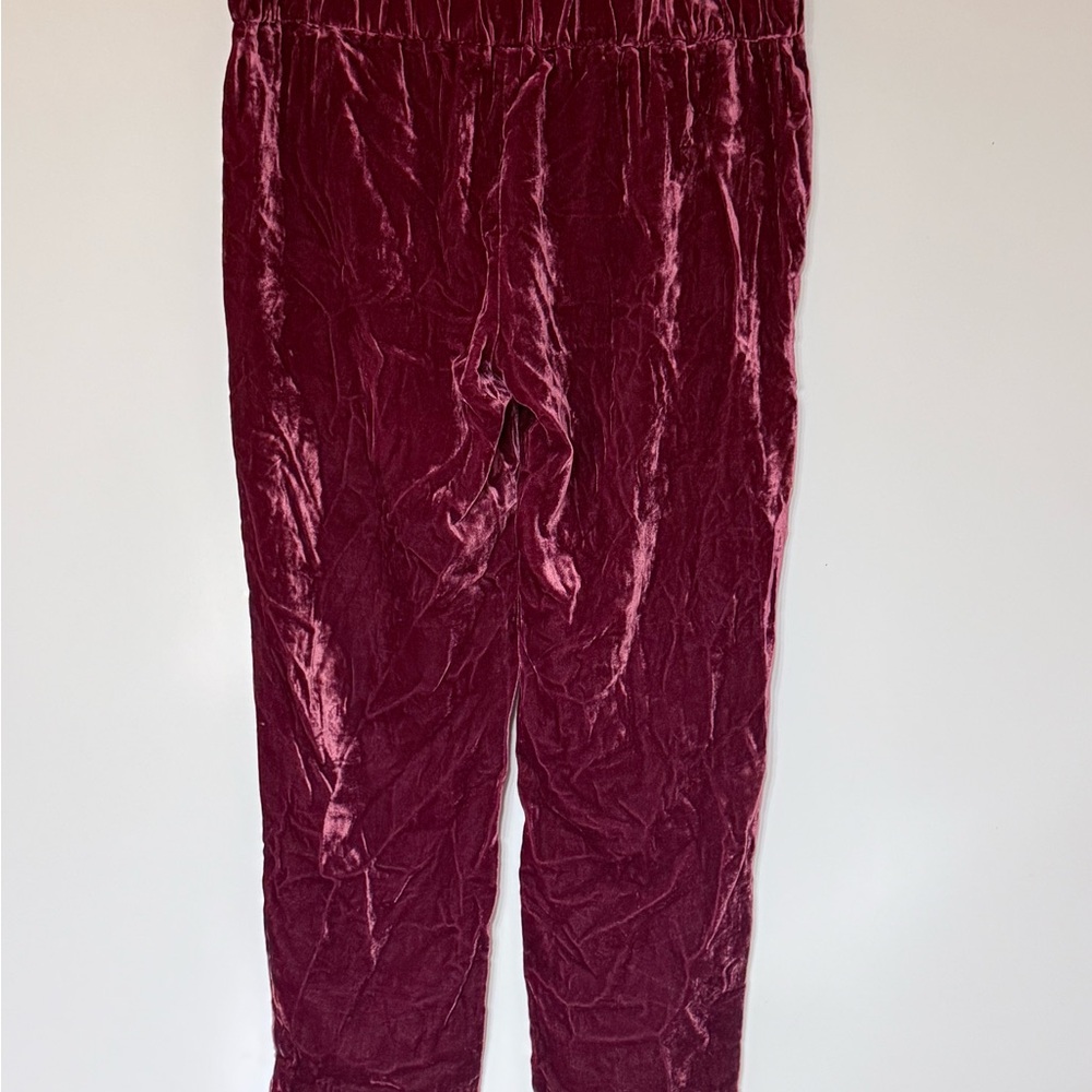 J. Crew Womens Velvet Leggings in Rich Burgundy - Picture 3 of 5